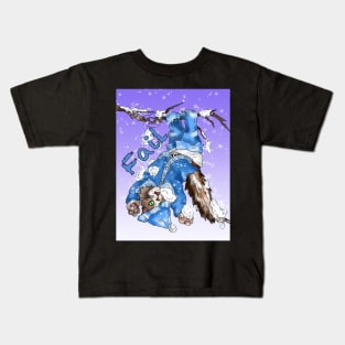 winter cat fail Kids T-Shirt